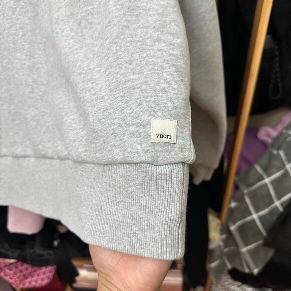 Vuori Restore Half Zip Hoodie Size Large Gray VW288 - Picture 8 of 16